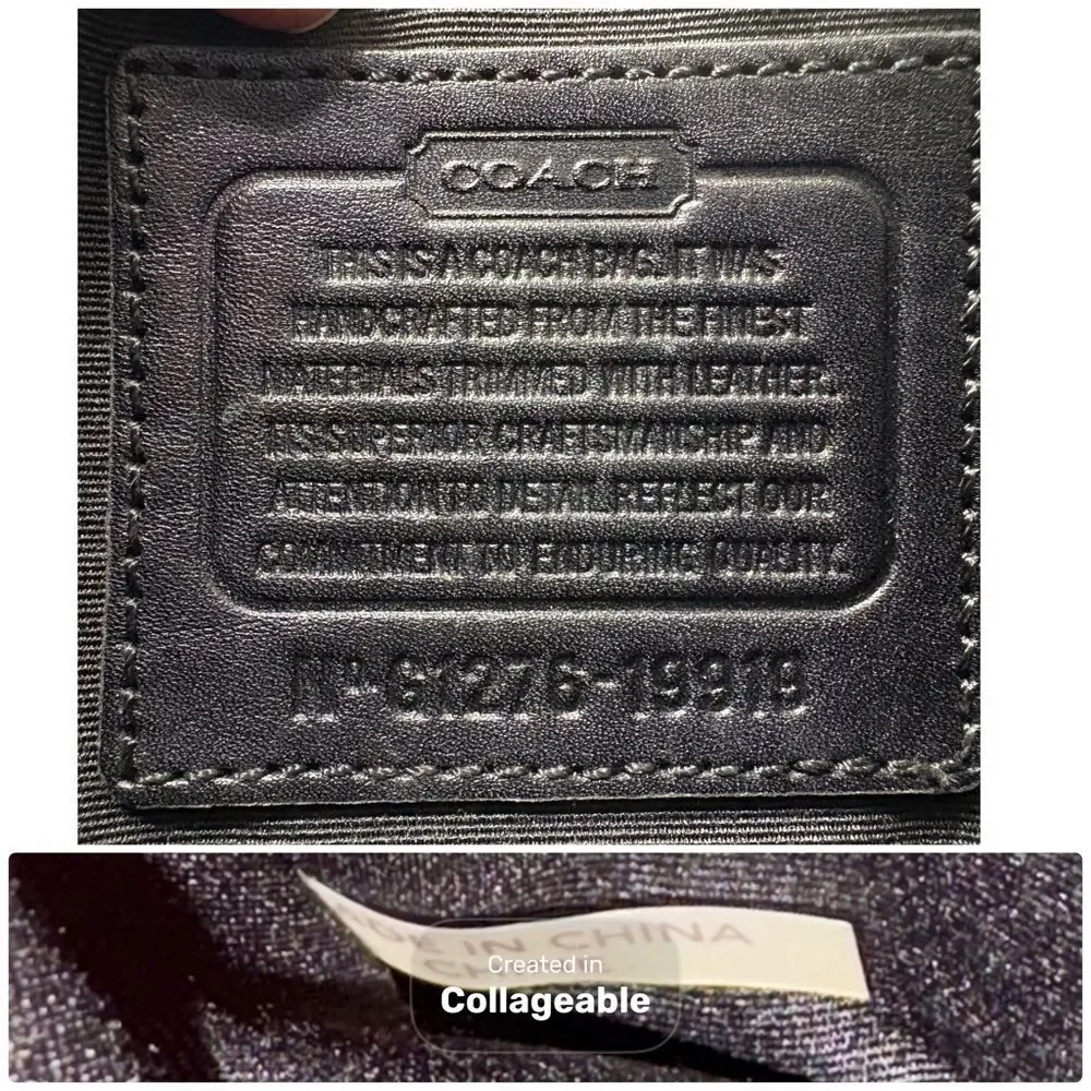 Coach Legacy Signature Stripe Penny Shoulder Bag 19919 Black Grey Silver Mini